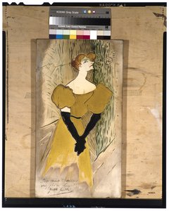 Yvette Guilbert, 1895 (Keramik) von Henri de Toulouse Lautrec